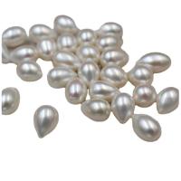 Naturel d'eau douce perles, perle d'eau douce cultivée, larme, DIY, blanc, 7-8mm, Vendu par PC