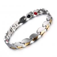 Stainless Steel Healing Bracelets, 304 Stainless Steel, Vacuum Ion Plating, fashion jewelry & Unisex, 10mm Approx 8.07 Inch 
