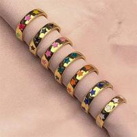Палец кольцо-латунь, Латунь, ювелирные изделия моды & Женский & эмаль, Много цветов для выбора, 5mm, продается PC