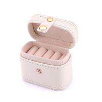 Multifunctional Jewelry Box, PU Leather, with Paper & Velveteen 