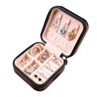 Multifunctional Jewelry Box, PU Leather, with Velveteen, Rectangle 