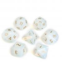 Sea Opal Dice, Carved white, 15-20mm 