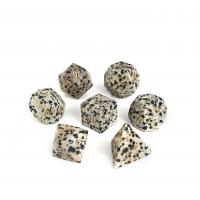 Dalmatian Dice, Carved mixed colors, 15-20mm 