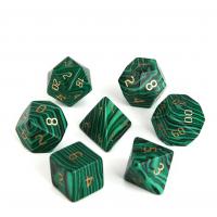 Synthetic Malachite Dice, Carved green, 15-20mm 