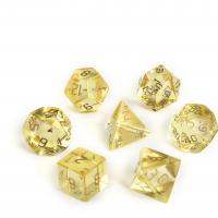 Citrine Dice, Carved yellow, 15-20mm 