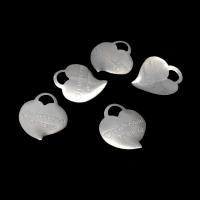 Stainless Steel Heart Pendants, 304 Stainless Steel, DIY & machine polishing & with letter pattern, original color Approx 3.5mm 