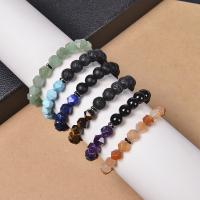 Gemstone Bracelets, with Knot Cord, handmade, fashion jewelry & Unisex, 8mm Approx 7-11.5 Inch 