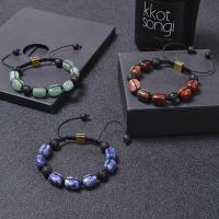 Gemstone Bracelets, with Knot Cord, fashion jewelry & Unisex Approx 7.5-11.5 Inch 