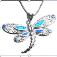 Copper Alloy Pendant, with Artificial Opal, Dragonfly, mixed colors, 20-30mm 