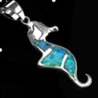 Copper Alloy Pendant, with Artificial Opal, Dragon, mixed colors, 20-35mm 