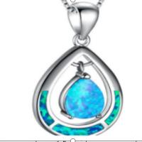 Copper Alloy Pendant, with Artificial Opal, mixed colors, 20-35mm 
