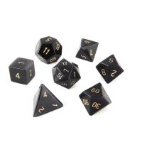 Cats Eye Dice, synthetic, black, 15-20mm 