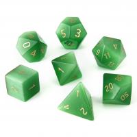Cats Eye Dice, synthetic, green, 15-20mm 