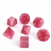 Cats Eye Dice, synthetic, pink, 15-20mm 