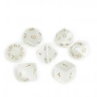 Cats Eye Dice, synthetic, white, 15-20mm 