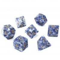 голубой с белыми пятнышками Кости, голубой, 15-20mm, продается PC