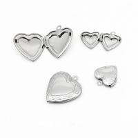 Stainless Steel Heart Pendants, 304 Stainless Steel, DIY & machine polishing original color Approx 1.8mm 