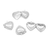 Stainless Steel Floating Charm Pendant, 304 Stainless Steel, Heart, machine polished, fashion jewelry & DIY & Unisex & machine polishing, original color Approx 1.5mm 
