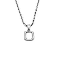 Stainless Steel Jewelry Necklace, 304 Stainless Steel, Square, machine polished, With Pendant & DIY & machine polishing original color Approx 1.6mm cm 