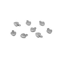 Stainless Steel Heart Pendants, 304 Stainless Steel, machine polished, fashion jewelry & DIY & Unisex & machine polishing, original color Approx 1mm 