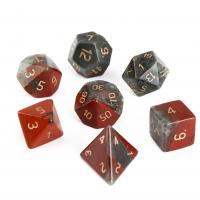 African Bloodstone Dice, mixed colors, 15-20mm 