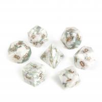 Lucky Stone Dice, mixed colors, 15-20mm 