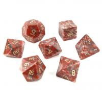 Natural Stone Dice, red, 15-20mm 