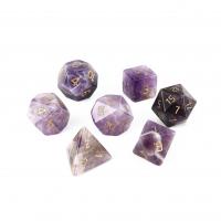 Amethyst Dice, purple, 15-20mm 