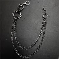 Iron Waist Chain, with Zinc Alloy, Unisex, plumbum black, 35cm,45cm 