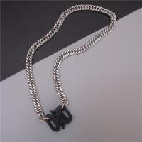Stainless Steel Jewelry Necklace, 304 Stainless Steel, with Zinc Alloy, Unisex, silver color cm 