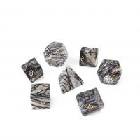 Network Stone Dice, Carved mixed colors, 15-20mm 