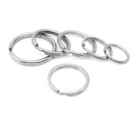 Stainless Steel Key Split Ring, 304 Stainless Steel, Donut, machine polished, DIY & machine polishing original color 