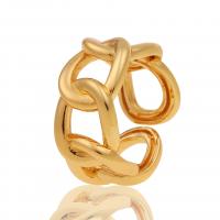 Brass Cuff Finger Ring, gold color plated, Adjustable & for woman & hollow 