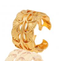 Brass Cuff Finger Ring, gold color plated, Adjustable & for woman 