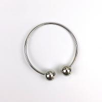 Brass Cuff Bangle, fashion jewelry & for woman, platinum color, 2.24mm, Inner Approx 57.13mm 