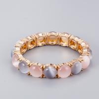 Cats Eye Bracelets, Zinc Alloy, with Cats Eye, fashion jewelry & for woman & with rhinestone Approx 17 cm 