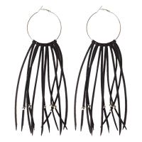 Fashion Fringe Earrings, Brass, with Microfiber, fashion jewelry & for woman 170mm 