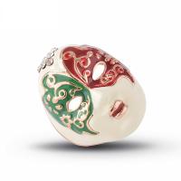 Rhinestone Zinc Alloy Finger Ring, fashion jewelry & for woman & enamel & with rhinestone, rose gold color 