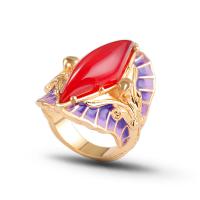 Resin Zinc Alloy Finger Ring, with Resin, epoxy gel, fashion jewelry & for woman 