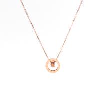 Collier de bijoux de titane, Acier titane, pour femme, couleur or rose .5 cm, Vendu par PC