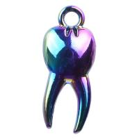 Zinc Alloy Jewelry Pendants, Tooth, plated, multi-colored 