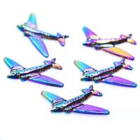 Zinc Alloy Jewelry Pendants, Airplane, plated, multi-colored 