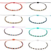 Glass Seed Beads Bracelets, Seedbead, with Crystal, fashion jewelry & adjustable & for woman cm 