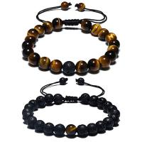 Natural Stone Bracelet, Round, Adjustable & Unisex & anti-fatigue 8mm Approx 19-28 cm, Approx 