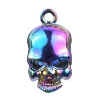 Zinc Alloy Skull Pendants, colorful plated, Unisex, multi-colored 