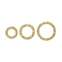 Медно-золото кольцо-открывашка, Круглая, 14K позолоченный, DIY & разный размер для выбора, Золотой, продается PC