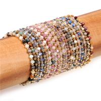 Gemstone Bracelets, Brass, with Gemstone, with 1.97inch extender chain, fashion jewelry & for woman & faceted, 3*4mm,3mm Approx 6.3-8.66 Inch 
