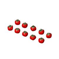 Enamel Brass Pendants, Tomato, plated, DIY, red, 6.5mm Approx 1mm 