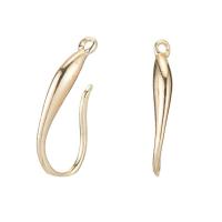 Brass Hook Earwire, gold color plated, fashion jewelry & for woman, golden 