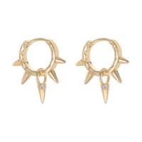 Brass Huggie Hoop Earring, plated, fashion jewelry 
